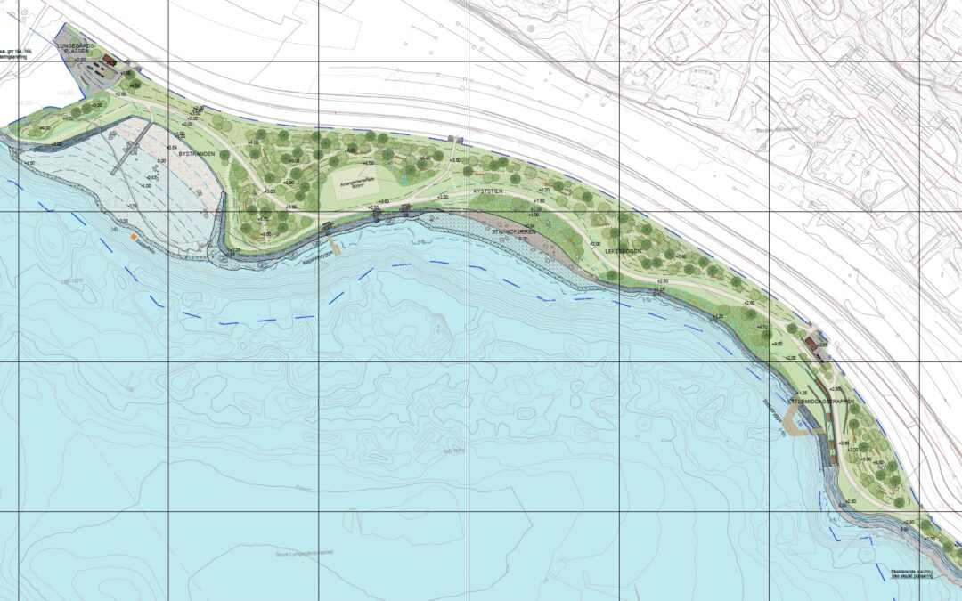 Bystrand og Lungegårdspark tar form